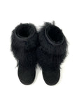 UGG Lida Shaggy Black Fur Boots 8