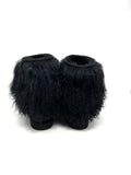 UGG Lida Shaggy Black Fur Boots 8