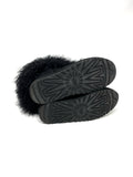 UGG Lida Shaggy Black Fur Boots 8