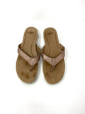 UGG Lorrie Metallic Rose Gold Flip Flops 8