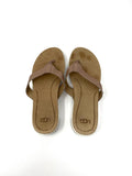 UGG Lorrie Metallic Rose Gold Flip Flops 8