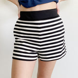 Express Striped Black White Shorts with Pockets 10