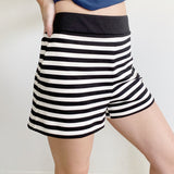 Express Striped Black White Shorts with Pockets 10