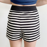 Express Striped Black White Shorts with Pockets 10