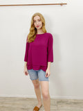 THE LIMITED Magenta Solid Business Blouse Small