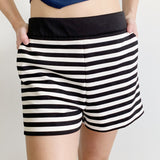 Express Striped Black White Shorts with Pockets 10