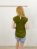 EXPRESS Olive Silky Blouse XS
