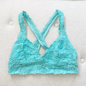 Aerie American Eagle Teal Lace Bralette S