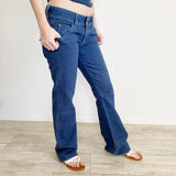 Hudson Pinstripe Flare Wide Leg Jeans Size 30