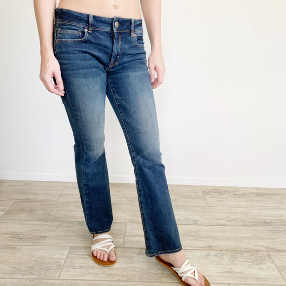 American Eagle Kick Boot Super Stretch Jeans 8 Short