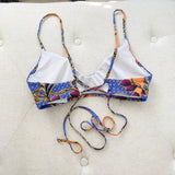 H&M Paisley Swim Bikini Top size 8
