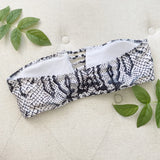 Snakeskin Strapless Bikini Tube Top Medium