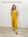First Monday Linen Mustard Button Jumper Small