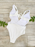 SHEIN one-piece white Swimsuit Large
