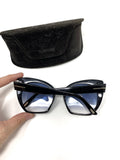Tom Ford Sunglasses Samantha-02 Cat Eye 01W Black