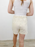 Boutique Linen Cream Shorts NWT XL