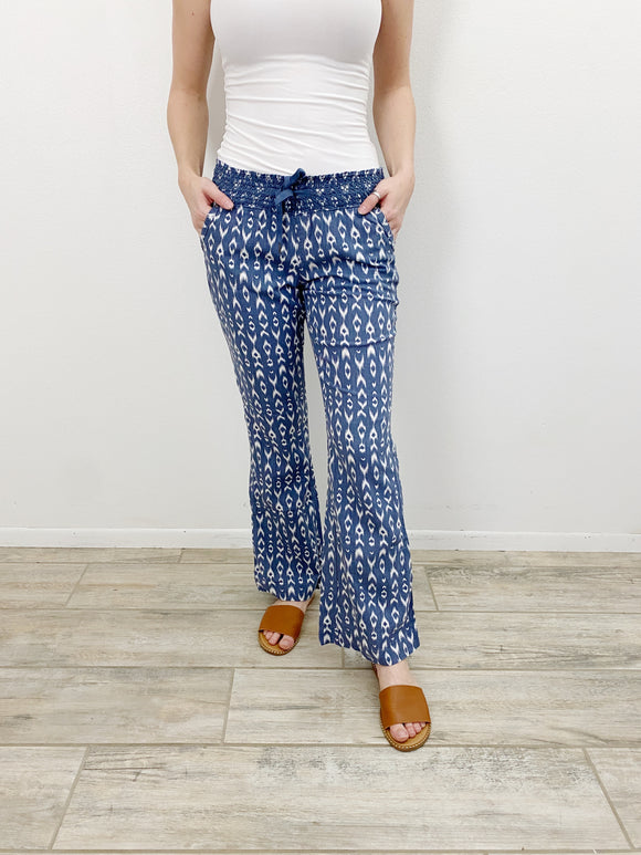 REWASH the Label Linen Navy Palazzo Pants Small