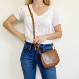 Hobo Little Brown Leather Crossbody