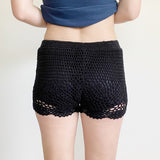 Kendall & Kylie Crochet Black Shorts Small