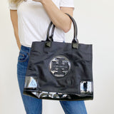 Tory Burch Ella Black Nylon Tote Bag