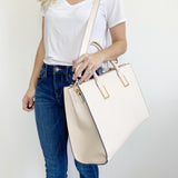 H&M Cream Large Divider Tote Bag