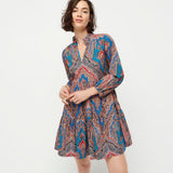 J. Crew Poplin Ratti Cotton Paisley A-line Dress Medium