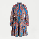 J. Crew Poplin Ratti Cotton Paisley A-line Dress Medium
