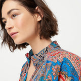 J. Crew Poplin Ratti Cotton Paisley A-line Dress Medium