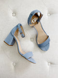 Gianni Bini light blue Velvet Nubuck Heels 6.5