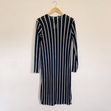 ZARA Knit Long Sleeve Stripe Dress Large NWT
