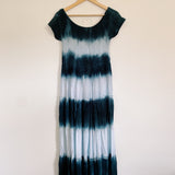 7 Island Boutique Tie Dye off the shoulder Maxi Dress Large