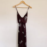 Sienna Sky Floral Wine Maxi Dress Small