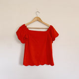 Banana Republic Scallop Orange Blouse XS