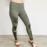 Alo Yoga Olive Green Mesh Cutout Leggings Small