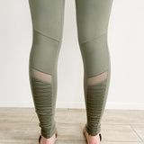 Alo Yoga Olive Green Mesh Cutout Leggings Small