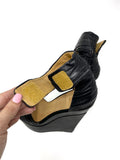 L.A.M.B. Gwen Stefani Platform Leather Wedges 8
