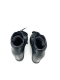 DKNY Black Leather Ginnie Wedge Sneakers 8