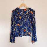 LOVESTITCH Floral Bell Sleeve Blouse Medium