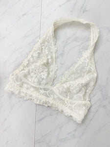 Free People Lace Halter Bralette XS