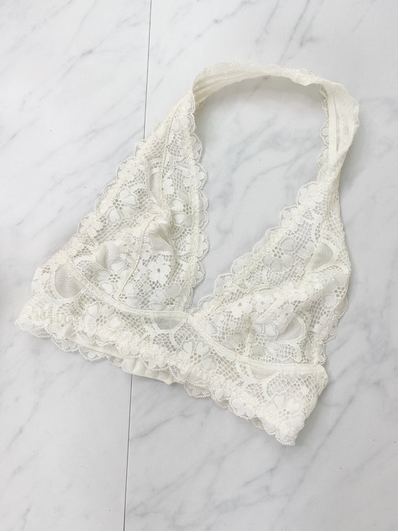 Free People Lace Halter Bralette XS