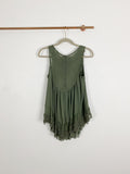 Altar'd State Olive Lace Embroidered Tank Top Medium