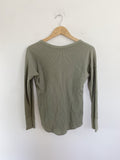 Abercrombie & Fitch Henley Olive Love Sleeve Small
