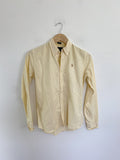 Ralph Lauren Pinstripe Slim Fit Yellow Button Down Top size 4