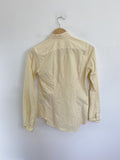 Ralph Lauren Pinstripe Slim Fit Yellow Button Down Top size 4