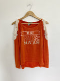 Judith March Embroider Open Shoulder Top Small
