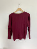 Cupio Cabernet Long Sleeve Sweater Top XS