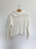 Poof Apparel Turtleneck Knit Sherpa Sweater S