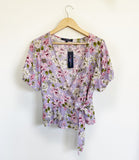 Floral Wrap Blouse NWT Large by One Clothing