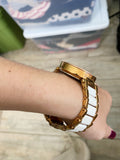 Michael Kors Rose Gold White Watch