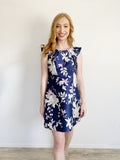 1901 Flutter Sleeve Jacquard Dress NWT 12